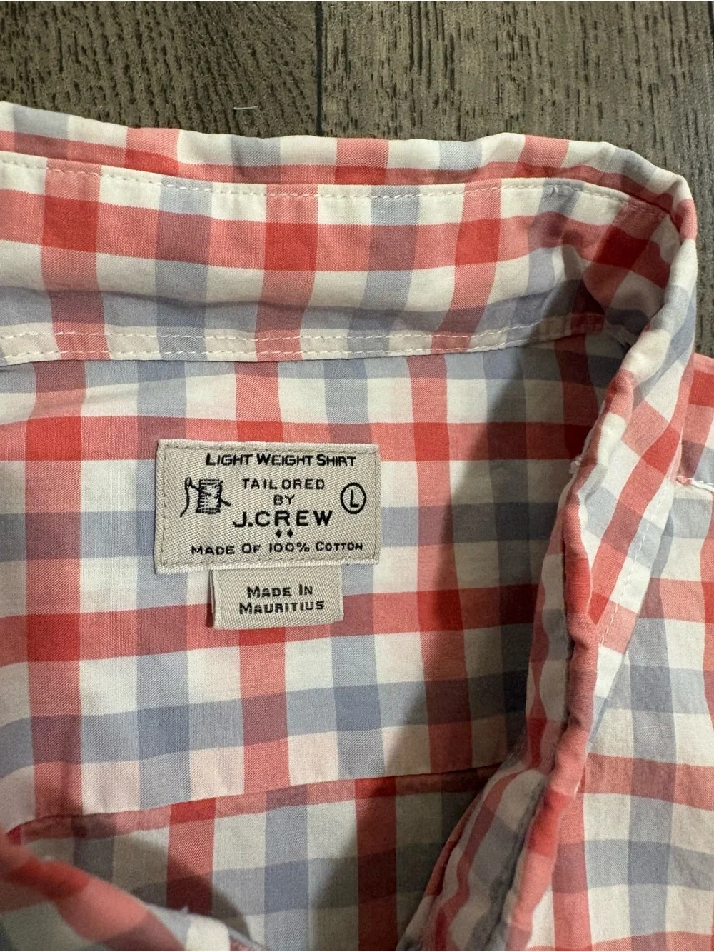 J. Crew Red and Light Blue Plaid Button-Down Shirt